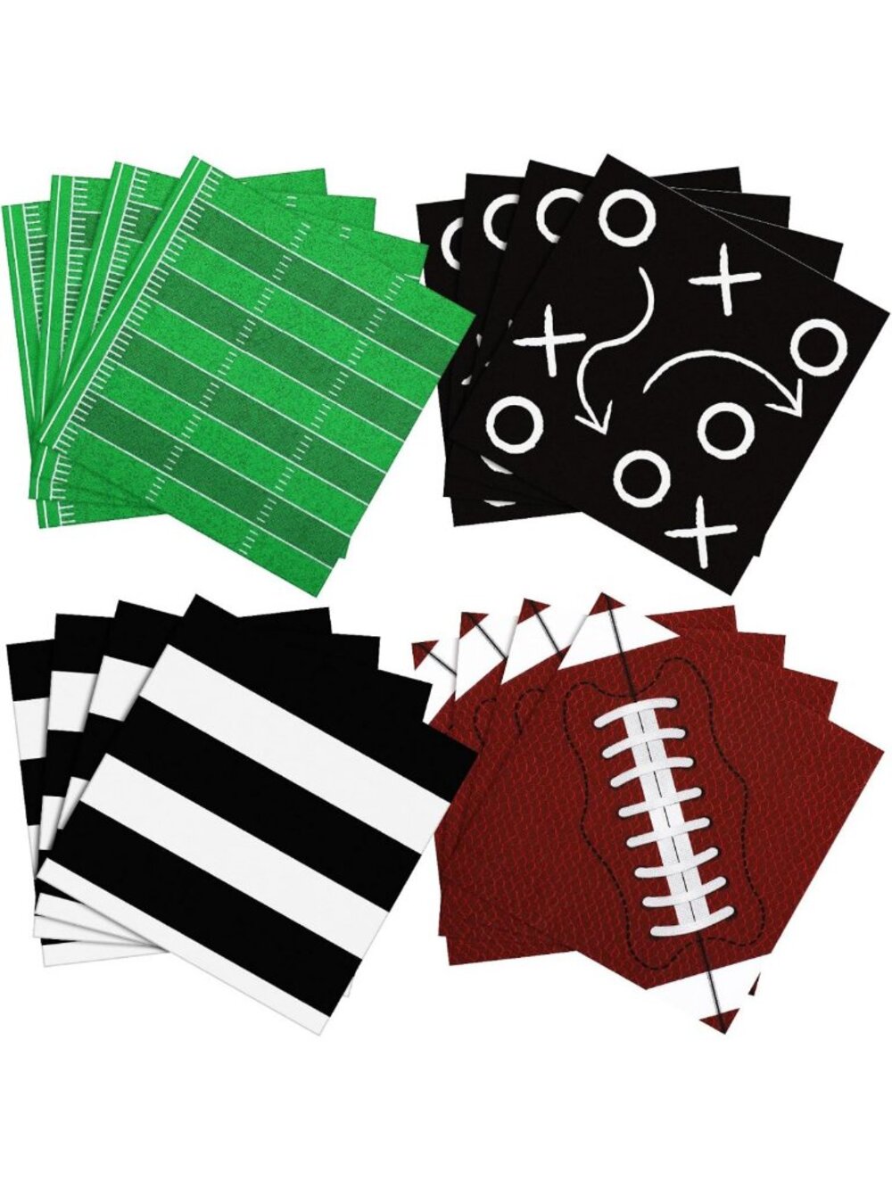 100 Pcs Football Napkins - Sports Party Supplies for Game Day & Birthday Events